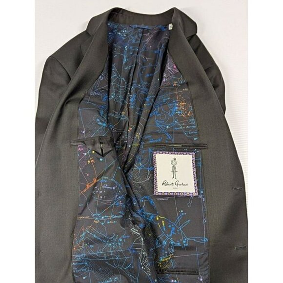 NWOT Robert Graham Modern Fit Sharkskin Hunter Green Suit Size 42R (MSRP $598) - Picture 5 of 8